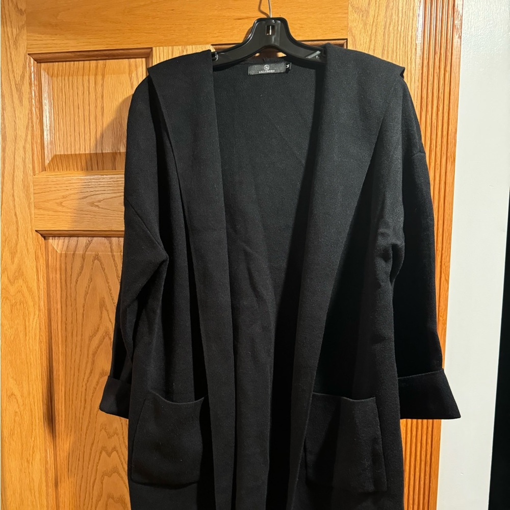 Hooded sweater coat
